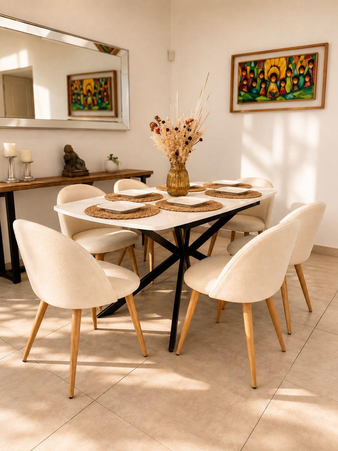 Mesa Spider Blanca · Sillas Alma